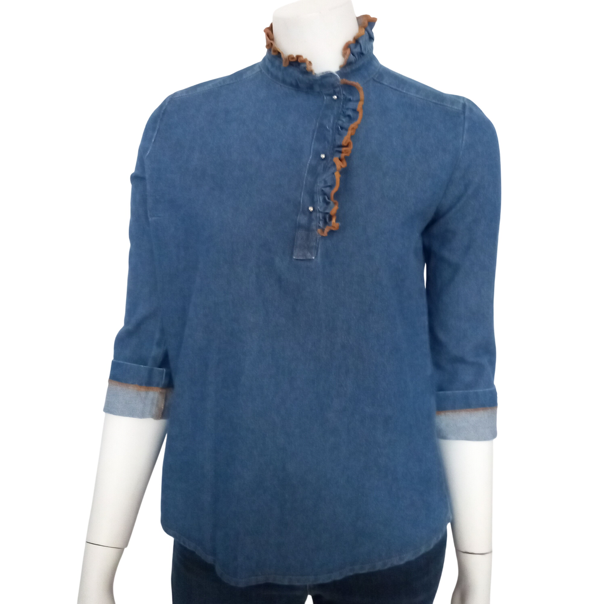 Haut (tunique ) bleu en Jeans Roseanna Taille 36 Bon état -  reconditionné disponible sur Label Emmaüs